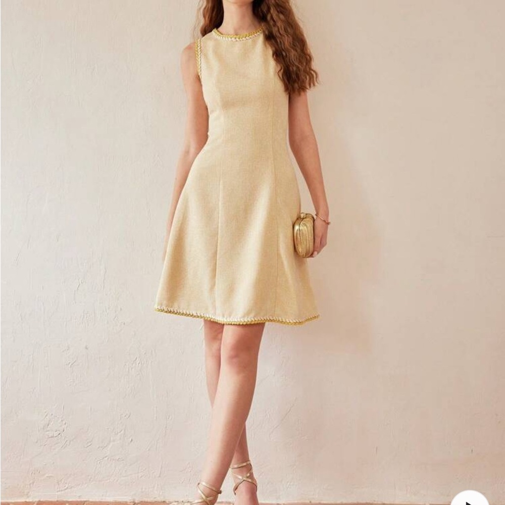 MOTF Cream Sleeveless Mini Dress